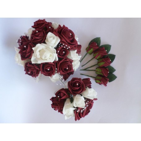 Bouquet Bundle (Burgundy and White)