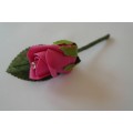 Pack of 5 - Groom & Guest Rose bud Wedding Buttonholes with Diamante Pin ( 5 + Colours to Select )