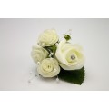 Rose bud buttonhole with small roses, diamante and pearls