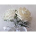 Posy glitter rose bouquet with net