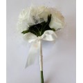 Posy glitter rose bouquet with net