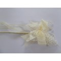 Sparkley Butterfly Wand with Ribbon - Ivory