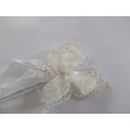 Sparkley Butterfly Wand with Ribbon - White